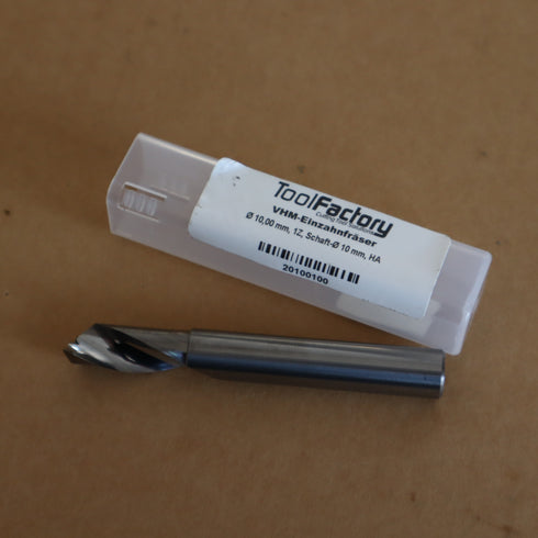 Aluminum End Mill Ø10 1Z (Single-Flute)